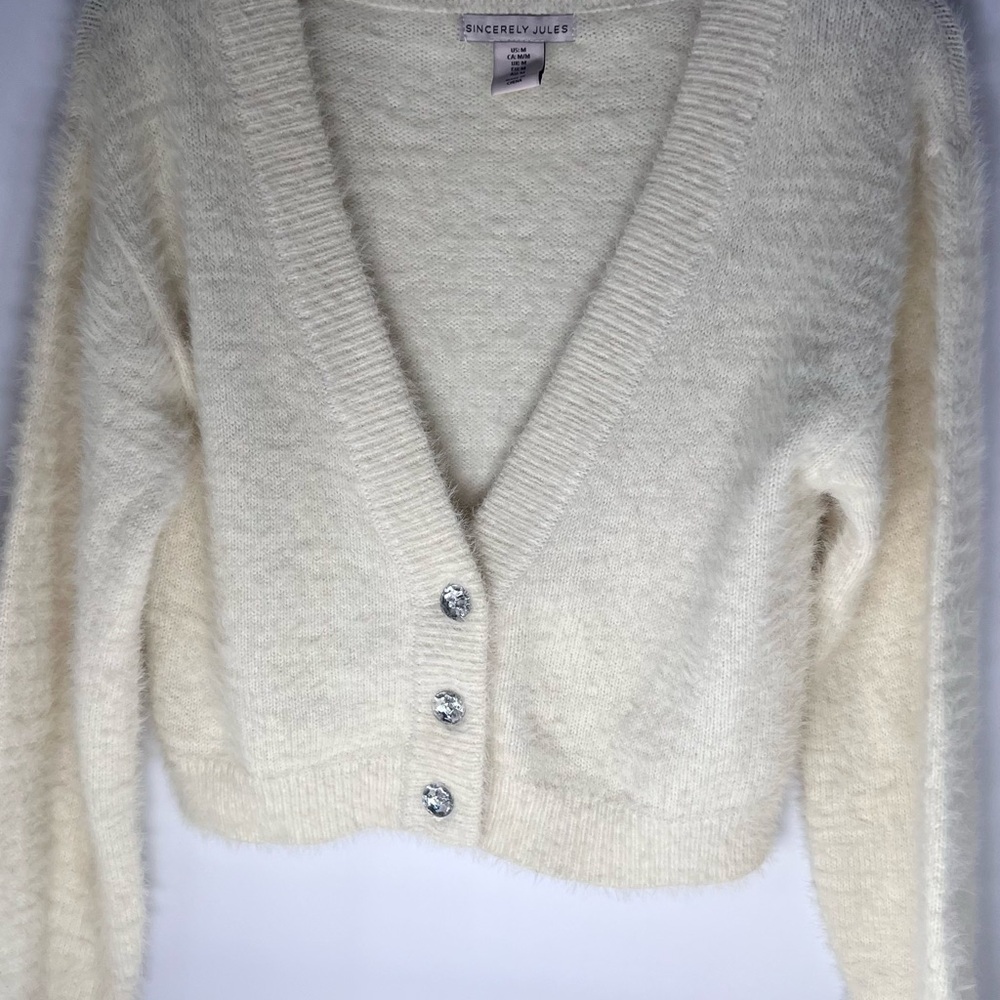Sincerely Jules Women's Soft Cream Cardigan